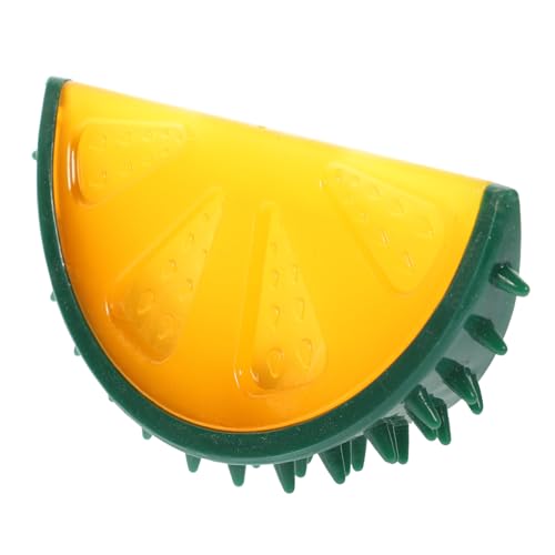 Hemobllo Freezbarer Welpen Kauspielzeug Orange Form Kühlendes Zahnreinigendes Sommer Hundespielzeug für Kleine Hunde zur Stresslinderung und Zahnfleischmassage Gelb Grün Sortiert von Hemobllo