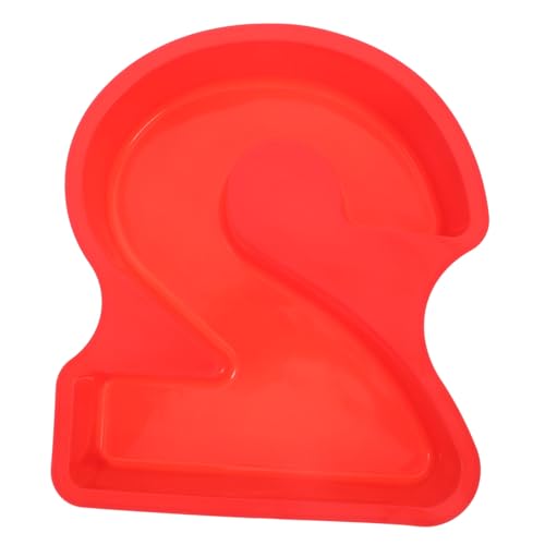 Hemobllo Große Silikon Backform Zahl Kuchenform Rot Langlebige Sichere Kuchenform für DIY Geburtstagskuchen Detailreiche Zahlentorte Modernes Design für Besondere Anlässe von Hemobllo