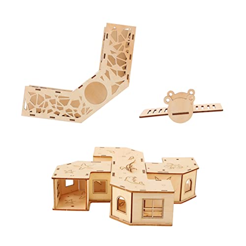 Hemobllo Hamster Tunnel Maze aus Holz Langlebiges Labyrinth für Kleine Haustiere Beißfest Kratzfest Glatte Kanten Fördert Bewegung und Beschäftigung Teiliges mit Wippe und Hemobllo Hamster Tunnel Maze aus Holz Langlebiges Labyrinth für Kleine Haustiere Beißfest Kratzfest Glatte Kanten Fördert Bewegung und Beschäftigung Teiliges mit Wippe und von Hemobllo
