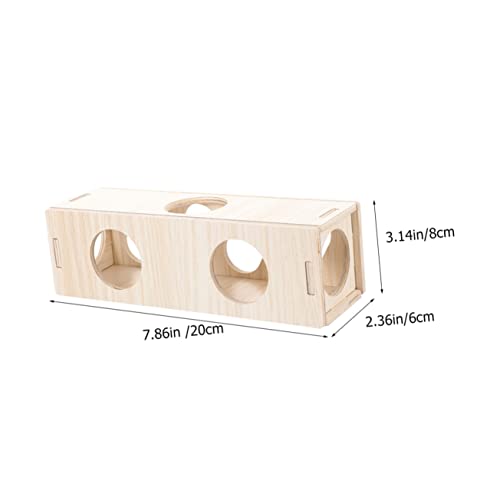 Hemobllo Hamster Tunnel aus Holz Kleines Nagetier Versteck Langlebiger Spieltunnel für Hamster Mäuse Kaninchen und Meerschweinchen Robustes Holzspielzeug für Käfige Platzsparend und von Hemobllo