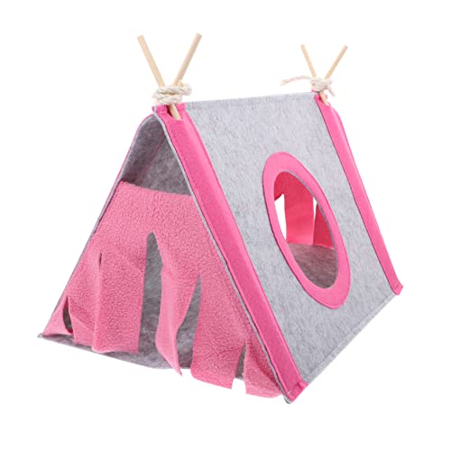 Hemobllo Haustierkabbitnest Meerschweinchen -versteck Hamsterzelt Hamster -versteck Meerschweinchen Zeug Versteck Für Meerschweinchen Verstecken Drinnen Hütte Filzstoff Rosa von Hemobllo