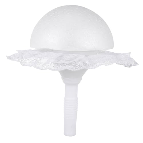 Hemobllo Hochwertiger Brautstraußhalter Schaumstoff Halbkugel mit Weißer Spitze und Griff DIY Blumenhalter für Hochzeit Blumenarrangements Braut und Blumenkinder Romantisches Blumenzubehör von Hemobllo