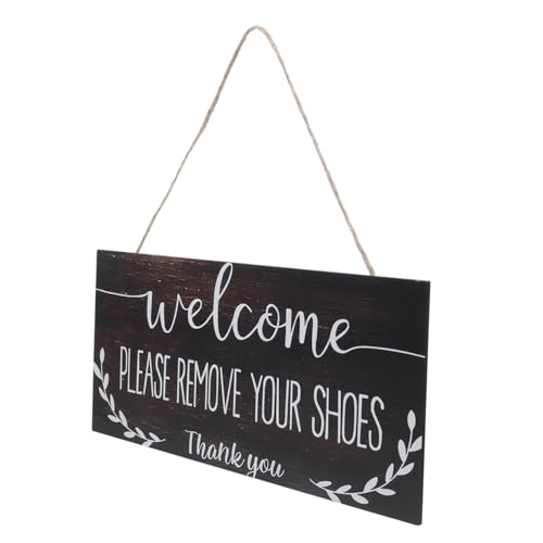 Hemobllo Holz Türschild Bitte Schuhe Ausziehen Hängendes Dekoratives Schild Robust Leicht für Haustür Eingangsbereich Rustikaler Stil Hemobllo Holz Türschild Bitte Schuhe Ausziehen Hängendes Dekoratives Schild Robust Leicht für Haustür Eingangsbereich Rustikaler Stil von Hemobllo
