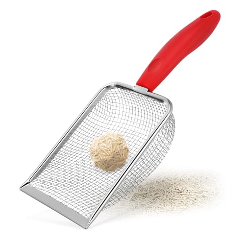 Hemobllo Katzenstreuschaufel mit Ergonomischem Griff Feinmaschiges Sieb für Schnelles Aussieben Langlebig und Poliert als Katzenklo Zubehör für Saubere Katzentoilette Hemobllo Katzenstreuschaufel mit Ergonomischem Griff Feinmaschiges Sieb für Schnelles Aussieben Langlebig und Poliert als Katzenklo Zubehör für Saubere Katzentoilette von Hemobllo