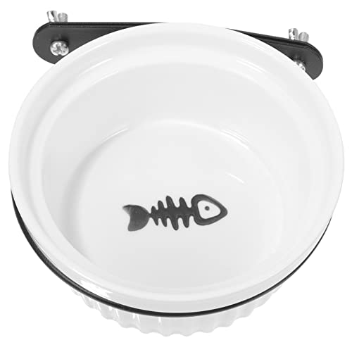 Hemobllo Keramik Hängender Katzenfutternapf mit Verstellbarer Rutschfestem Eisenhalter Auslaufsicher für Katzen und Hunde Praktische Gesundheitsförderndes Design Hemobllo Keramik Hängender Katzenfutternapf mit Verstellbarer Rutschfestem Eisenhalter Auslaufsicher für Katzen und Hunde Praktische Gesundheitsförderndes Design von Hemobllo