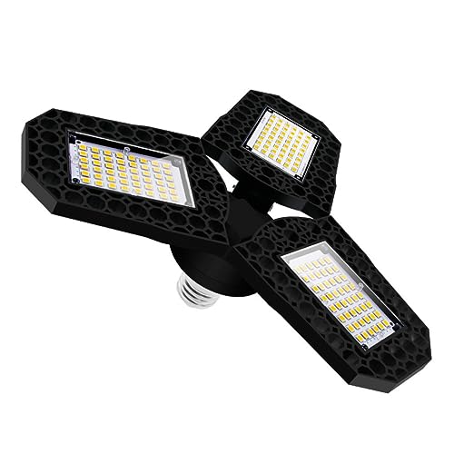 Hemobllo Klappbare Garagenleuchte LED Grubenlampe Faltbare Deckenleuchte für Garage und Lager E27 Sockel Wärmeableitung für Keller und Werkstätten von Hemobllo