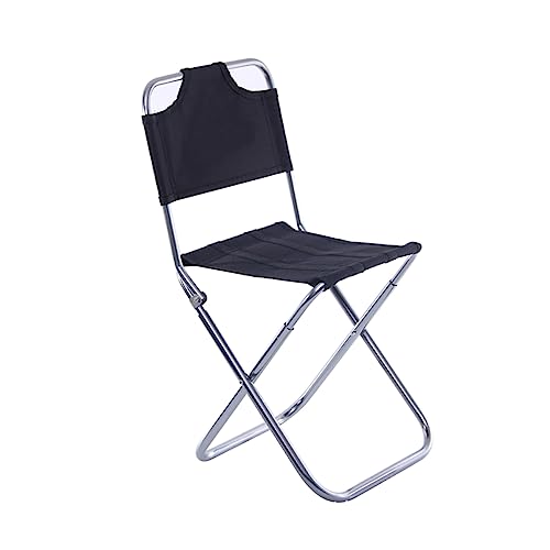 Hemobllo Faltbarer Stuhl Aus Aluminiumlegierung Tragbarer Outdoor-hocker Angelhocker Camping-Stuhl Farbe Schwarz Und Silber von Hemobllo