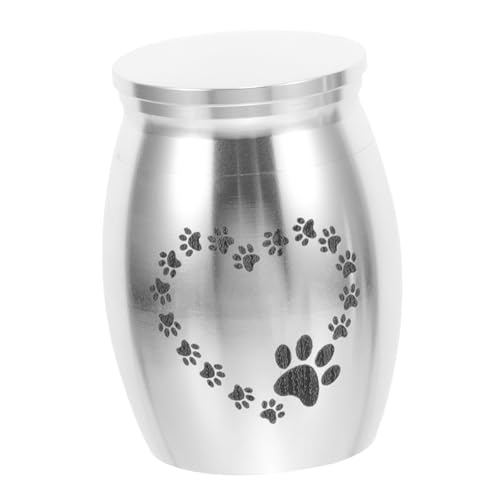 Hemobllo Kleine Tierurne aus Legiertem mit Dicht Schließendem Deckel Stabile Aschebehälter für Haustierasche Erinnerungsurne für Hunde und Katzenasche Gedenkurne für Verstorbene Haustiere von Hemobllo