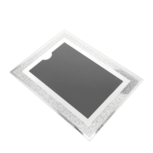 Hemobllo Kristallglas Bilderrahmen Silberner Rand Glänzend Dekorativer Fotorahmen für Wohnzimmer Schlafzimmer Tischplatte Home Photo Frame Hemobllo Kristallglas Bilderrahmen Silberner Rand Glänzend Dekorativer Fotorahmen für Wohnzimmer Schlafzimmer Tischplatte Home Photo Frame von Hemobllo