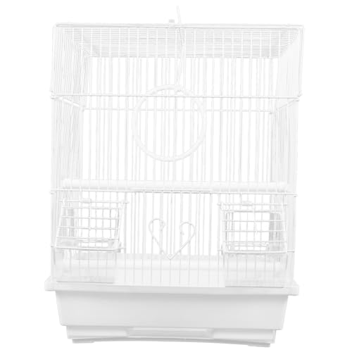 Hemobllo Leichter Vogelkäfig aus Metall für Kleine Vögel Tragbarer Papageien und Wellensittich Käfig Runder Design Vogelkäfig für Perljadevögel und Sicherer Reise Vogelträger für Zuhause von Hemobllo