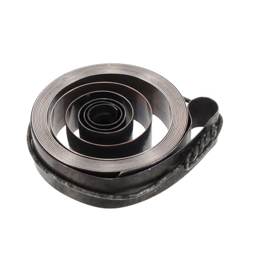 Hemobllo Mechanische Weckerfeder Uhrzubehör Rücklaufstarter Aufziehen Uhr-Reparatur-Tool Der Bohrmaschine Anlasserfeder Silver Stahl von Hemobllo