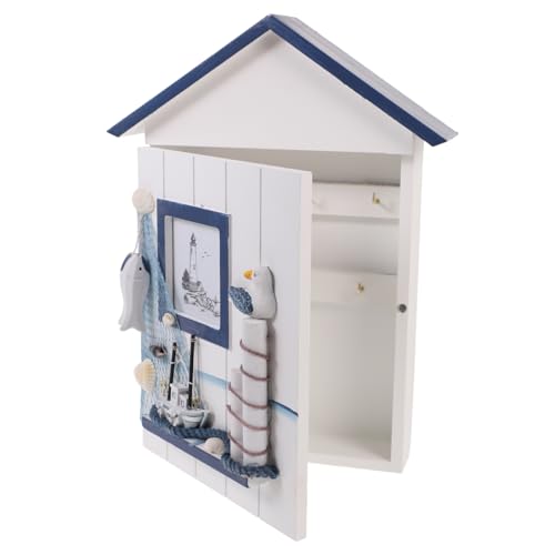 Hemobllo Mediterraner Schlüsselaufbewahrungskasten aus Umweltfreundlichem Kiefernholz Dekoratives Desktop Ornament Stabile mit Glatter Oberfläche Vielseitig für Zuhause und Büro Geeignet von Hemobllo
