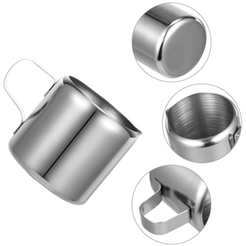 Hemobllo Mini-Milchkännchen 2 Stück 60 Ml Milchkännchen Aus Edelstahl Kaffeeaufschäumbecher für Schaumcreme Milch Soße Kaffee Hemobllo Mini-Milchkännchen 2 Stück 60 Ml Milchkännchen Aus Edelstahl Kaffeeaufschäumbecher für Schaumcreme Milch Soße Kaffee von Hemobllo