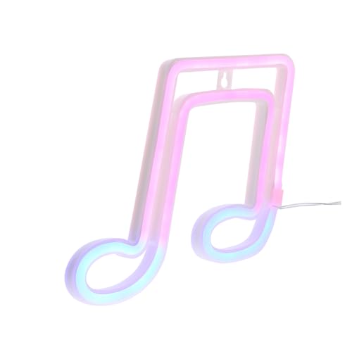Hemobllo Led Neonschild Musiknote Usb/batterie Betrieben Wanddekoration Für Schlafzimmer Kinderzimmer Bars Stilvolles Neonzeichen Für Partys Und Feiertage von Hemobllo
