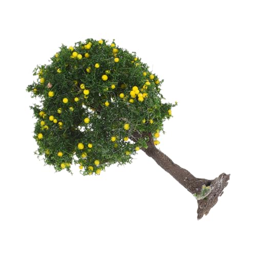 Hemobllo Realistischer Miniatur Baum mit Kunststoff Früchten Farbecht Vielseitig für Sandtisch Dioramen Modelleisenbahn und Architekturprojekte Kreative Landschaftsdekoration von Hemobllo