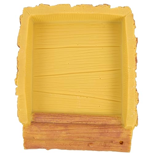 Hemobllo Reptilien Wasserschale für Schildkröten und Landschildkröten Dekorativer und Langlebiger Futternapf aus Solidem Material Geeignet als Wasser und Futterstelle im Terrarium für von Hemobllo