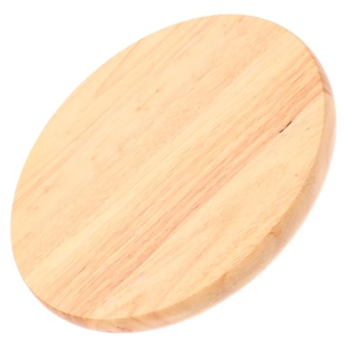 Hemobllo Runder Holzsitz Ersatzplatte aus Massivem Gummibaum Robuste Sitzfläche für Bar und Kantinenhocker Strapazierfähiges Holz Sitzteil zur Stuhlreparatur von Hemobllo