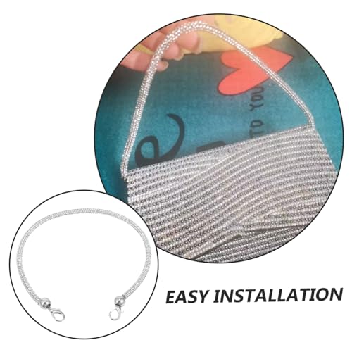 Hemobllo Schulterkette mit Abnehmbaren Strasssteinen Langlebige Metalltaschenkette für DIY Handtaschen Einfache Installation Vielseitig Einsetzbar Geeignet als Umhängetasche Trageriemen von Hemobllo