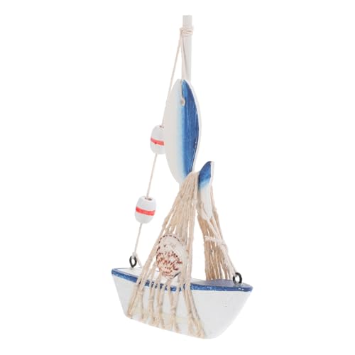 Hemobllo Segelmodell Mini-Segelschiffe Segelboot nautische Wanddekoration Bootsdekor Piratendekor Bürotischdekoration Boot-Verzierung Segelschiffmodell Moderne Skulpturen Holz von Hemobllo