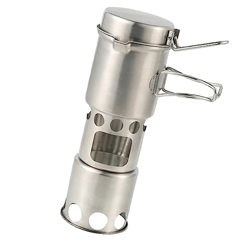 Hemobllo Tragbarer Faltbarer Holzofen mit Kochset Energiesparender Campingkocher mit Windschutz Leichter Outdoor Holzherd für Wandern Picknick und Grillen Hemobllo Tragbarer Faltbarer Holzofen mit Kochset Energiesparender Campingkocher mit Windschutz Leichter Outdoor Holzherd für Wandern Picknick und Grillen von Hemobllo