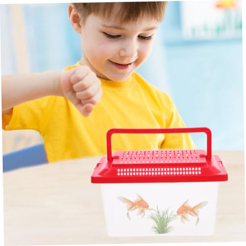 Hemobllo Tragbares Aquarium aus Kunststoff Auslaufsicherer Transparenter Fischbehälter Handlicher Transportbehälter für Schildkröten Fische und Hamster Mittlere Vielseitiger Haustier Hemobllo Tragbares Aquarium aus Kunststoff Auslaufsicherer Transparenter Fischbehälter Handlicher Transportbehälter für Schildkröten Fische und Hamster Mittlere Vielseitiger Haustier von Hemobllo