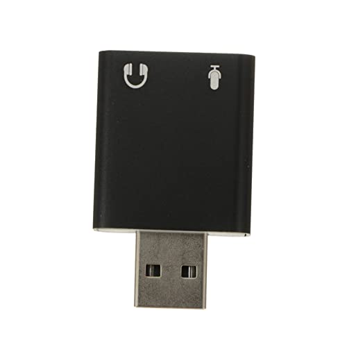 Hemobllo USB Externe Soundkarte Externes USB-Audio Tragbarer Ton USB Externer Ton 3D Soundkarte USB-Sound Laptop-Adapter Klinken-Audio-Adapter Fenster Konverter Aluminiumlegierung Notizbuch von Hemobllo