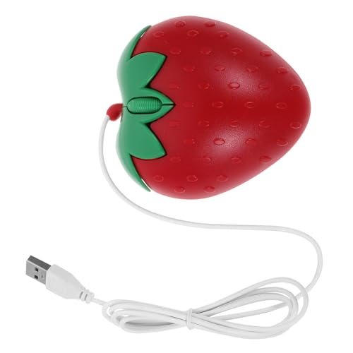 Hemobllo USB Kabelmaus Süßem Erdbeer Design Ergonomisch Kabelgebunden Für Laptop PC Für Büro Zuhause Perfektes Für Junge Frauen Hemobllo USB Kabelmaus Süßem Erdbeer Design Ergonomisch Kabelgebunden Für Laptop PC Für Büro Zuhause Perfektes Für Junge Frauen von Hemobllo