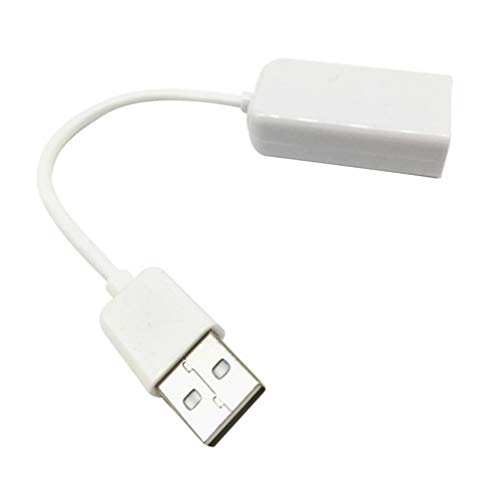 Hemobllo USB Kanal Soundkarte Adapter Mit Kabel Für Laptop Notebook Und Lautsprecher Weiß Treiberlos -and-Play Integrierte -anzeigen Surround-Sound Kompakt Und Leicht von Hemobllo