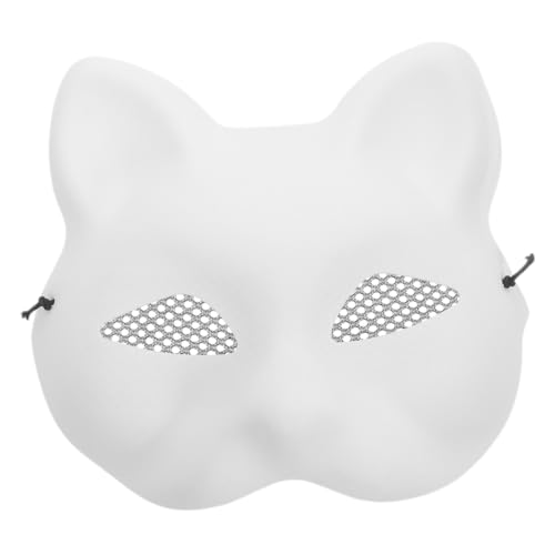 Hemobllo Katzenmaske DIY Weiße Maske Zum Bemalen Maskenrohling Kostümmaske Für Partys Cosplay Theater Dekomasken Unbemalte Bastelmaske Hemobllo Katzenmaske DIY Weiße Maske Zum Bemalen Maskenrohling Kostümmaske Für Partys Cosplay Theater Dekomasken Unbemalte Bastelmaske von Hemobllo
