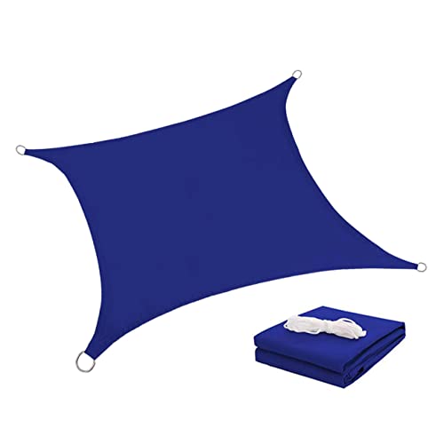 Hemobllo Viereckiger Segelschirm Segelschatten Sonnenzelt Garten Segel Sonnendach Sichtschutz Im Freien Für Deck Pergola-überdachung Wasserdichtes Vordach Für Den Außenbereich Blue von Hemobllo