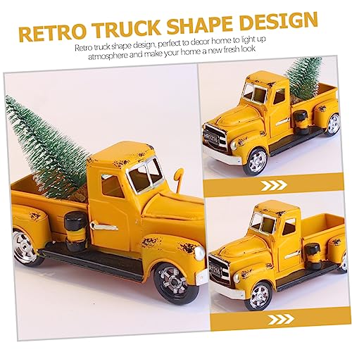 Hemobllo Vintage Weihnachtsdeko Auto mit Mini Weihnachtsbaum Retro LKW Tischdekoration für Wohnzimmer Schlafzimmer Büro Gelb Festliche Bauernhaus Atmosphäre Hemobllo Vintage Weihnachtsdeko Auto mit Mini Weihnachtsbaum Retro LKW Tischdekoration für Wohnzimmer Schlafzimmer Büro Gelb Festliche Bauernhaus Atmosphäre von Hemobllo