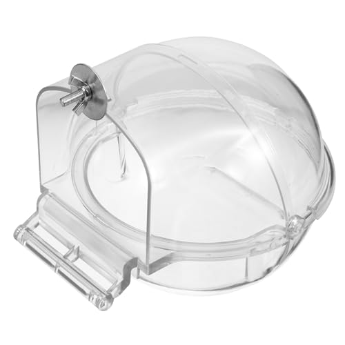 Hemobllo Vogelbad für Käfig aus Robustem Kunststoff Transparentes Großes Badewannen Design Geeignet für Wellensittiche Nymphensittiche und Papageien Einfach zu Montieren und Leicht zu von Hemobllo