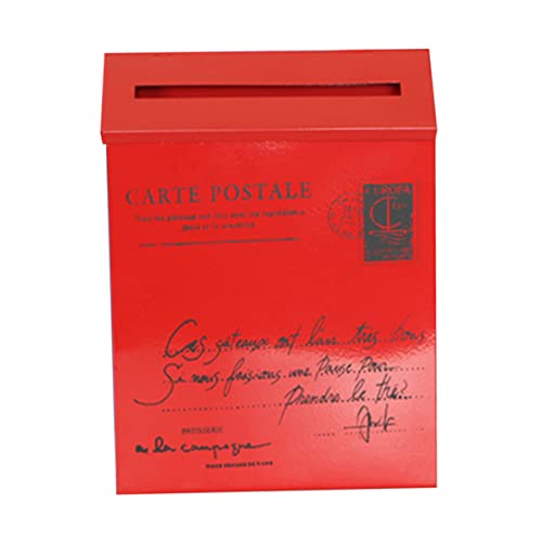 Hemobllo Retro Post Box Wanddekoration Briefkasten Ornament Für Heimdekoration Und Fotorequisiten Rot von Hemobllo