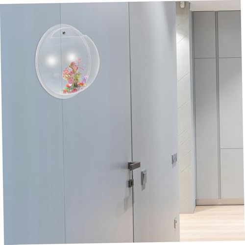 Hemobllo Wandmontierter Fischtank Acrylklar Wandpflanztopf Kreative Wandvase Blumendekoration Modern Langlebiger Aquarium Behälter für Wasserpflanzen und Kleine Fische von Hemobllo