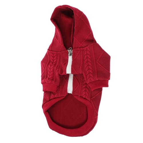 Hemobllo Warmer Hundepullover mit Kapuze Weicher Strick für Kalte Wintertage Gemütliche Haustierbekleidung Modischer Hundemantel für Kleine und Mittlere Hunde Komfortabel und Stilvoll von Hemobllo