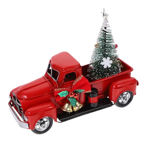 Hemobllo Weihnachtlicher Roter Vintage LKW Deko Modell Langlebiges Festliche Tischdekoration für Zuhause Büro Party Hemobllo Weihnachtlicher Roter Vintage LKW Deko Modell Langlebiges Festliche Tischdekoration für Zuhause Büro Party von Hemobllo
