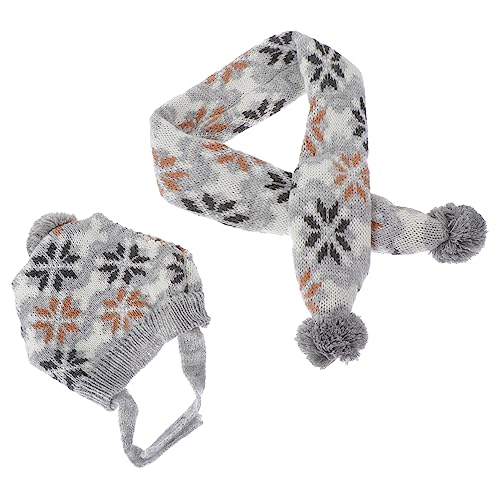 Hemobllo Weihnachtliches Hundemütze und Schal Warmes Leichtes Pet Outfit für Kleine bis Mittelgroße Hunde Kreative Tragbare Haustierkleidung für Festliche Hunde und Katzenparty von Hemobllo