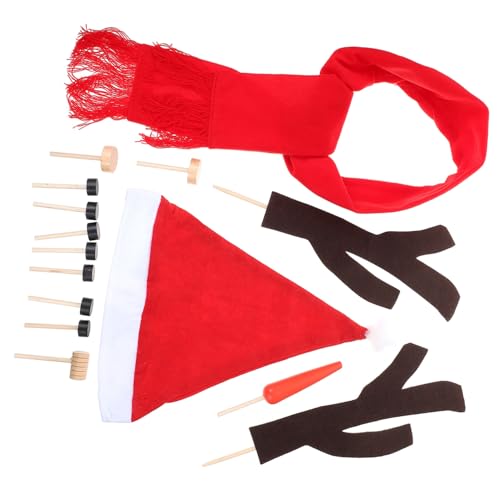 Hemobllo Weihnachtliches Snowman DIY Teilig Kleines Holzknopf Hut und Schal Leichte Winterliche Schneemann Deko Einfach zu Verwenden für Erwachsene für Outdoor Schneebau Hemobllo Weihnachtliches Snowman DIY Teilig Kleines Holzknopf Hut und Schal Leichte Winterliche Schneemann Deko Einfach zu Verwenden für Erwachsene für Outdoor Schneebau von Hemobllo
