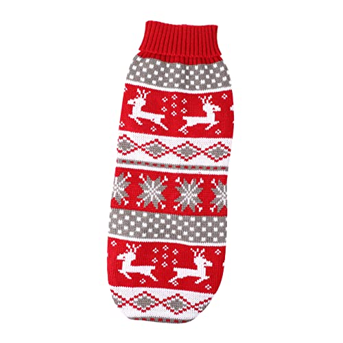 Hemobllo Weihnachtspullover für Hunde Strickpullover mit Rentiermuster Warm und Bequem Rotes Haustier Kostüm für Kleine bis Mittelgroße Hunde Weihnachten Festtagsoutfit Hemobllo Weihnachtspullover für Hunde Strickpullover mit Rentiermuster Warm und Bequem Rotes Haustier Kostüm für Kleine bis Mittelgroße Hunde Weihnachten Festtagsoutfit von Hemobllo