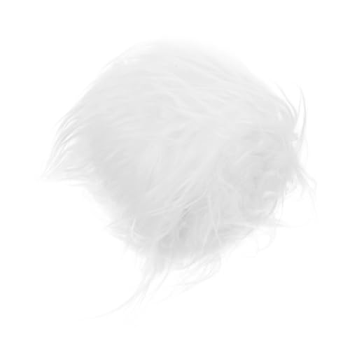 Hemobllo Weißes Flauschiges Kunstfellstoff DIY Bastelmaterial für Weihnachtsmützen und GNOME Weicher Polyesterstoff für Handgemachte Weihnachtsstrümpfe und Dekorationen von Hemobllo