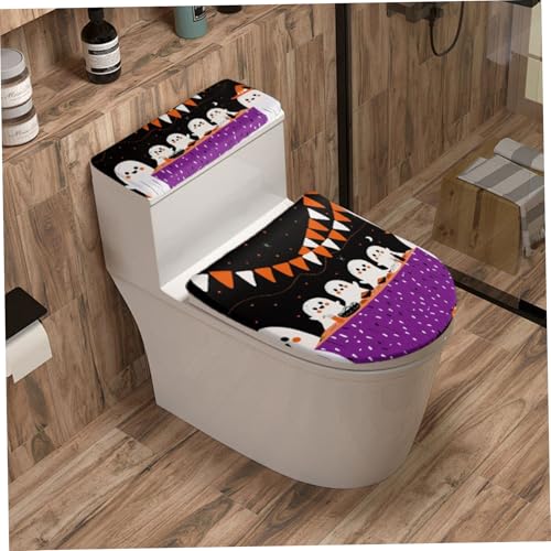 2pcs/Set Toilettendeckel Abdeckung & Tankdeckel Deckung Geister wiederverwendbares Halloween -Badezimmer für die meisten runden und verlängerten ovalen Toiletten, Tank, Tank 2pcs/Set Toilettendeckel Abdeckung & Tankdeckel Deckung Geister wiederverwendbares Halloween -Badezimmer für die meisten runden und verlängerten ovalen Toiletten, Tank, Tank von Hemore