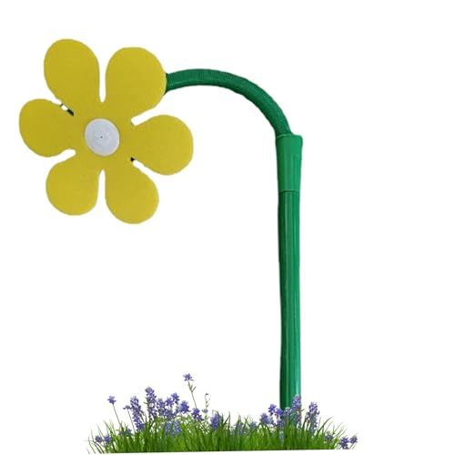 Crazy Daisy Sprinkler für Hof, 29,9 -Zoll -Tanzblumensprinkler mit Wasserrohranschluss, Gartenrasen Sprinkler für Garten Kinder Spielen (gelb) von Hemore