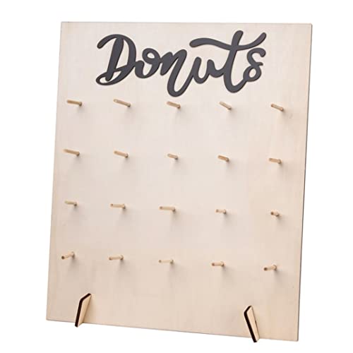 Donut Stand, 15x19-Zoll-Holz-Donut-Wandausstellungsstand für Party, hält 20 Donuts Bagel-Halter, Donut-Halter für Party, Hochzeit, Babypartydekoration (Stand-2) von Hemore