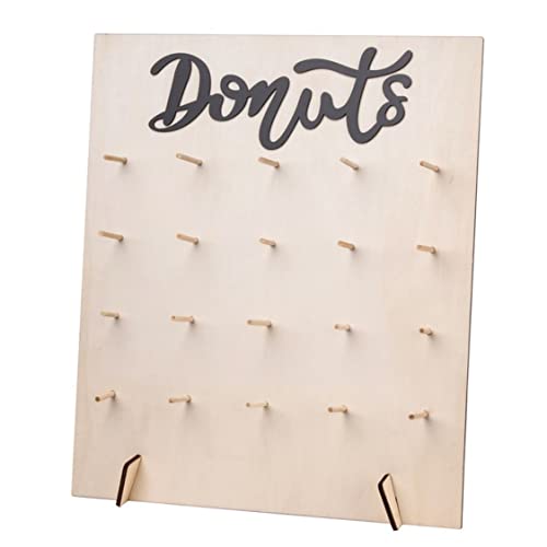 Donut Wall Display Ständer Holz Donut Halter passt zu 20 Donuts Food Buffet Bagel Halter Rack für Wachstumsparty, Hochzeit, Babyparty -Dekoration Style 2, Bagelhalter, Donut -Wandausstellungsständer von Hemore