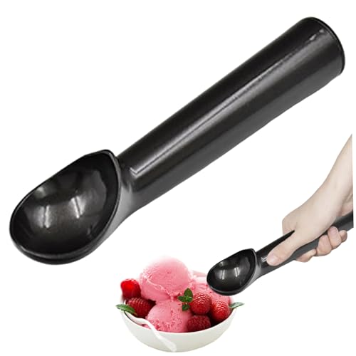 Eiscreme Scoop, Nicht-Stick-Anti-Frost-Aluminium-Eisschugel, leicht zu reinigen für Eis-Keks-Teig-Sorbet-Mandelfruchtdesserts, schwarz, Halloween-Dekoration von Hemore