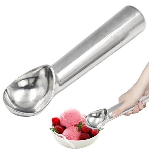Eiscreme Scoop, Nicht-Stick-Anti-Frost-Aluminium-Eisschugel, leicht zu reinigen für Gelato-Keks-Teig-Sorbet-Mandelfruchtdesserts, Silber, Halloween-Dekor von Hemore