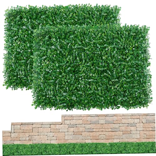 Künstliche Pflanzenwandpaneele 2pcs 16x24in realistisch lebendig grünes Graswand Hintergrund für Einkaufszentrum/Hotel/Restaurant Innen im Freien, Gras von Hemore