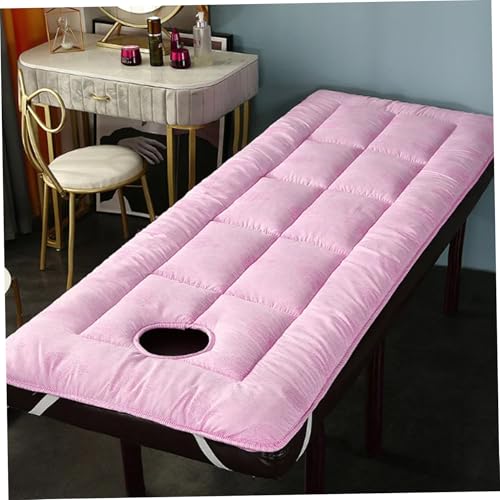 Massage Tischpolster 23.6 x 74, 8 Zoll Dicker Komfort Nicht-Schlupf-Schönheitsbettbedeckung mit Gesichtsloch und elastischer Waschmaschinenmassage Tischtisch für Salons Shops Hotels, Matratze Topper von Hemore