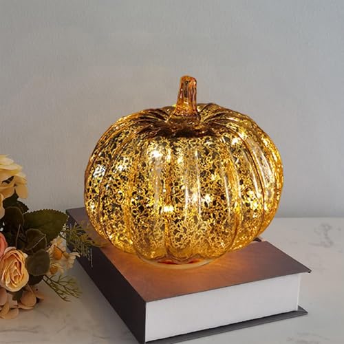 Starry Night Glass Pumpkins mit Timer LED Funkelnde Kürbisse batteriebetriebene Halloween-Lampe für Schlafzimmer, Bad, Eingangsmittel, Tischzentrum 6.5x5, 5, beleuchtete Sternennacht Starry Night Glass Pumpkins mit Timer LED Funkelnde Kürbisse batteriebetriebene Halloween-Lampe für Schlafzimmer, Bad, Eingangsmittel, Tischzentrum 6.5x5, 5, beleuchtete Sternennacht von Hemore