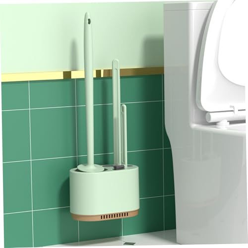 Toilettenbürste und Halterset, 3 in 1 Badezimmer und Toilettenbürste Set mit Entwässerungshalter, multifunktionales sauberes Werkzeug für Wohnmobile für Heimbüro, Halloween Decor von Hemore